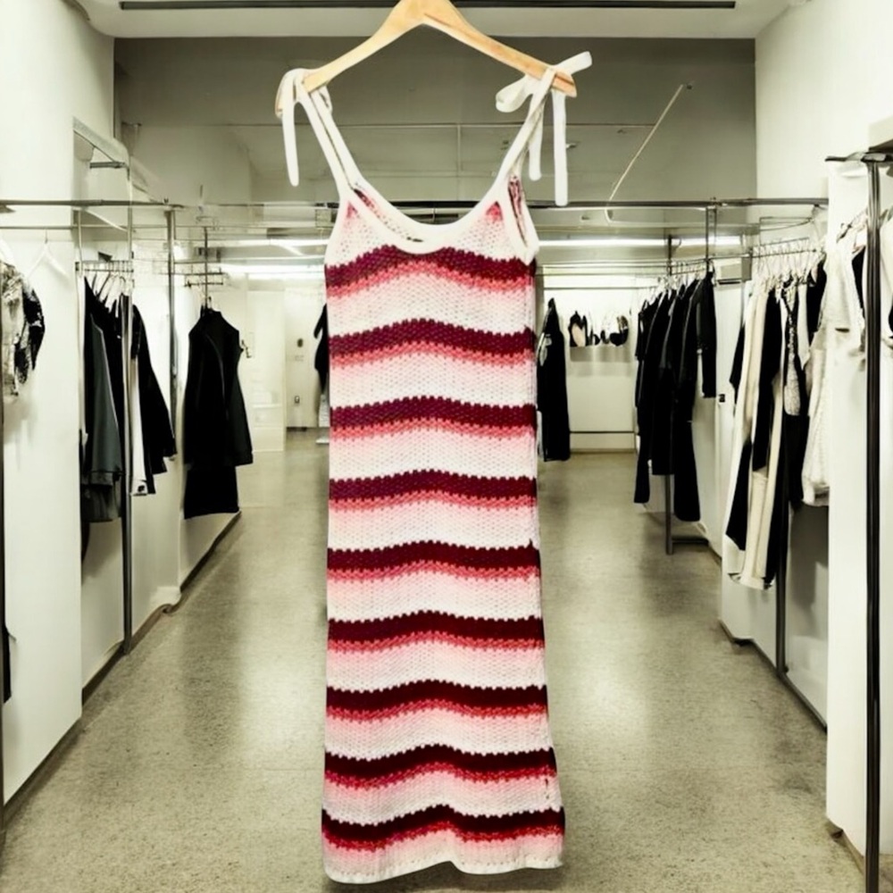 ZARA Striped Knit Midi Dress M
Red Pink Limited - Picture 3 of 7